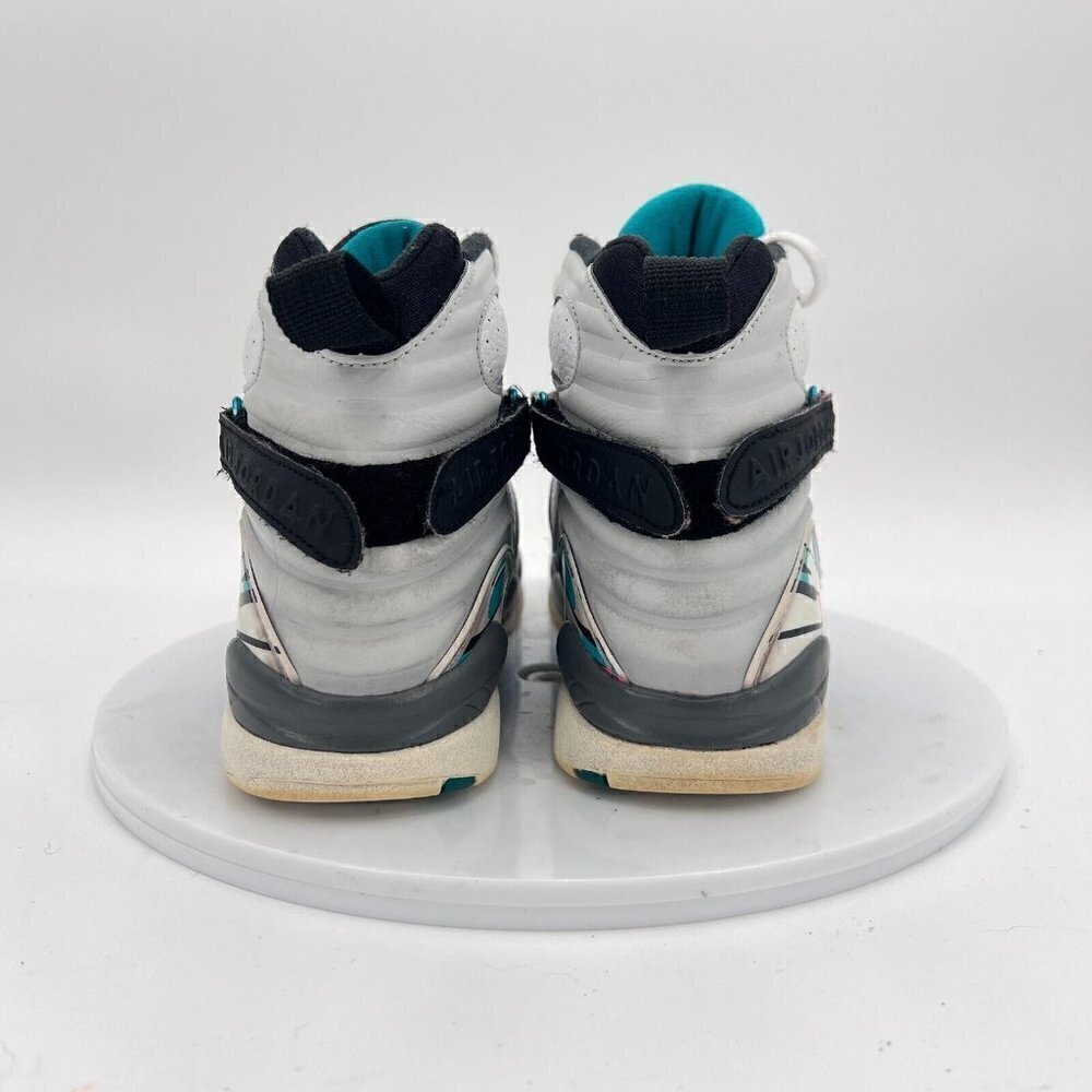 Nike Air Jordan 8 Retro Youth Size 7.5 Women 9  305368-113 South Beach Shoes - Picture 5 of 13